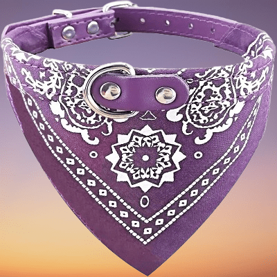 Collier Pour Chien - NewCatDogScarf™ - Mauve - Chien Trendy