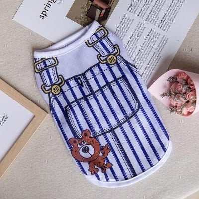 VETEMENT POUR CHIEN - ChicouPet™ - Bleu Rayé - Chien Trendy